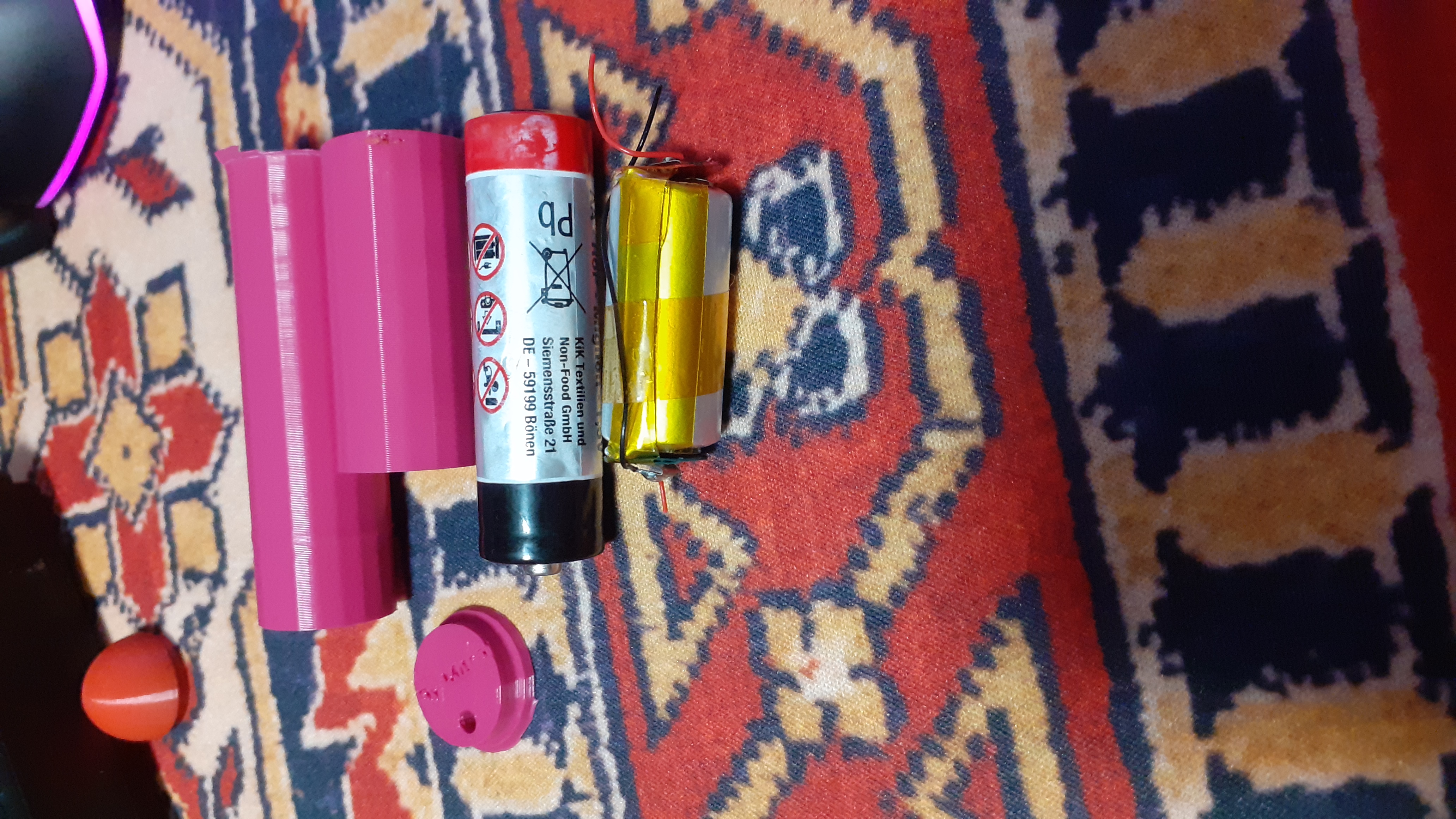Containers for vape and AA bateries