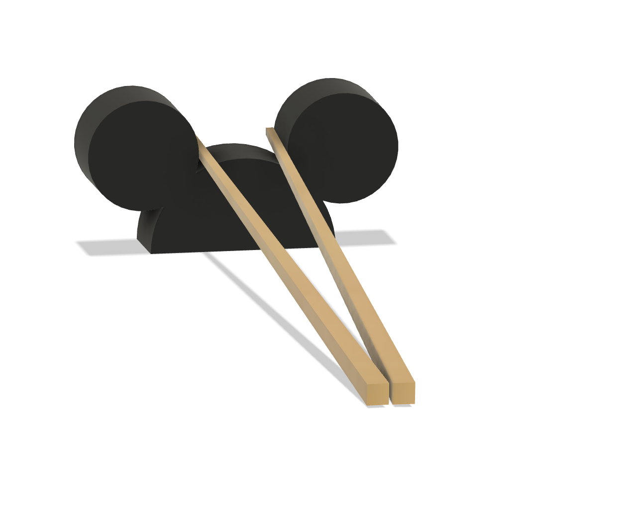 Mickey Mouse Ears Chopstick Holder - Easy to Print! (two versions)