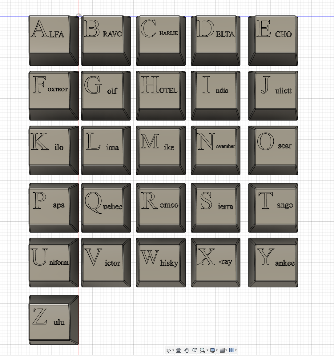 NATO Alphabet Keycaps by AllMight Download free STL model