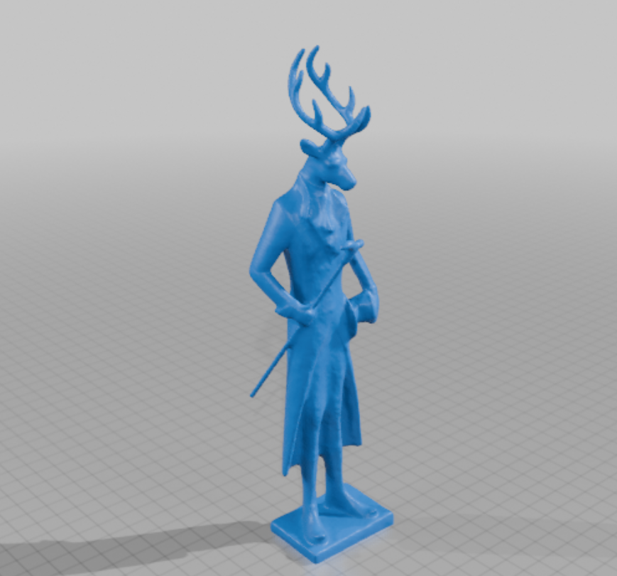 Deer with a stick