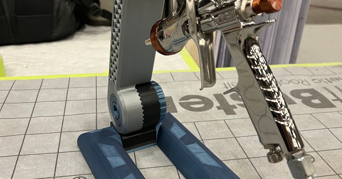 Articulating Spray Gun Stand by Djngnear Download free STL model