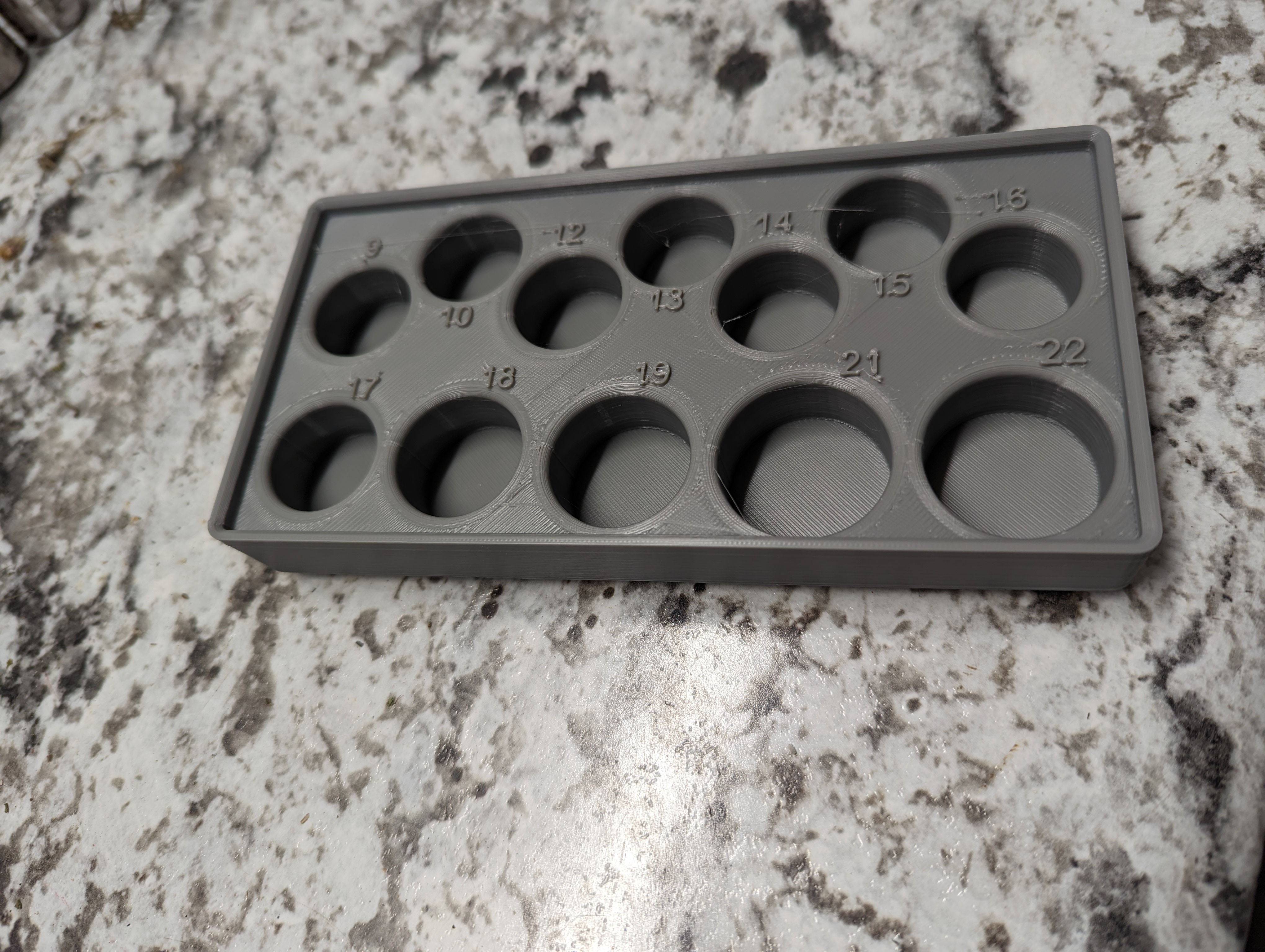 Gridfinity Crafstman 1/2 inch drive socket organizer metric