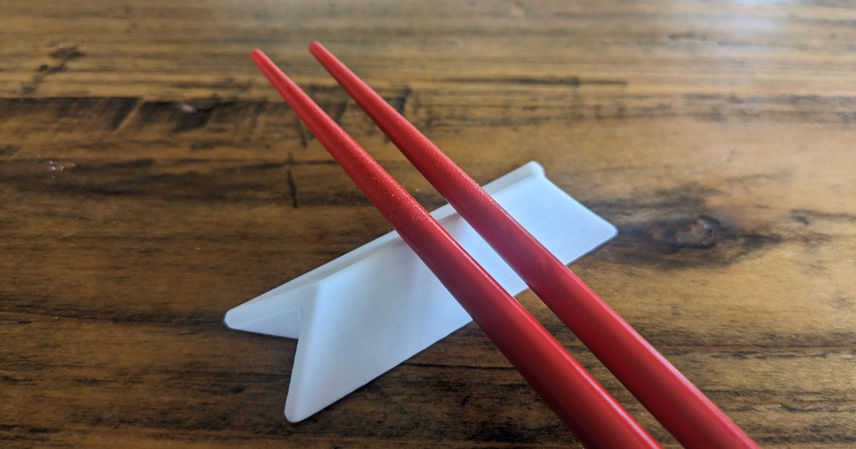 Chopstick holder (inspired by folded chopstick wrapper) by SmokerJoker2020 Download free STL