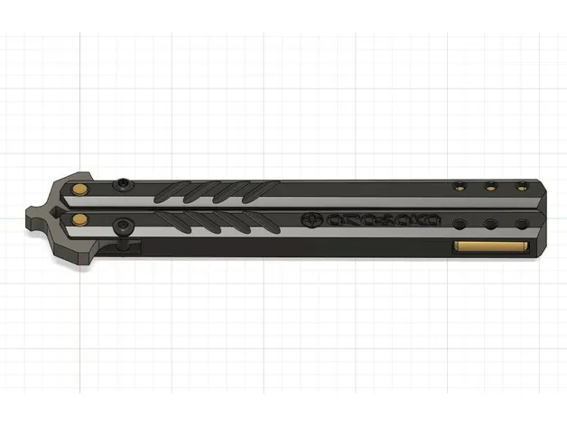 Fully Printable ~* Butterfly Knife Balisong Design - CyberPunk Arasaka  Remix Hardware Included In Print Files by Night Raid, Download free STL  model