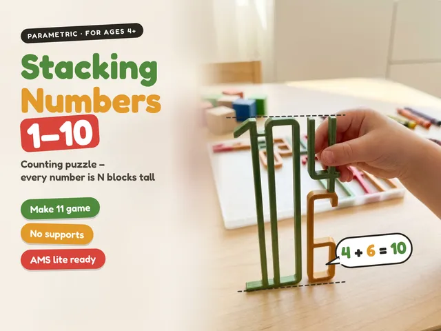 Stacking Numbers 1–10 – Counting Puzzle Tray