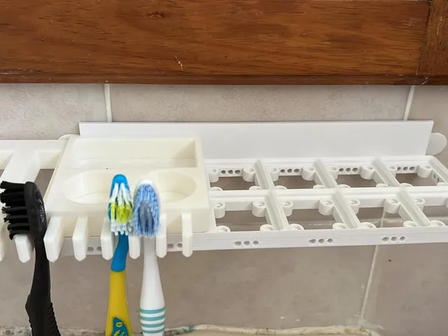 Bathroom gridfinity shelf
