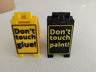 Glue or Paint warning sign