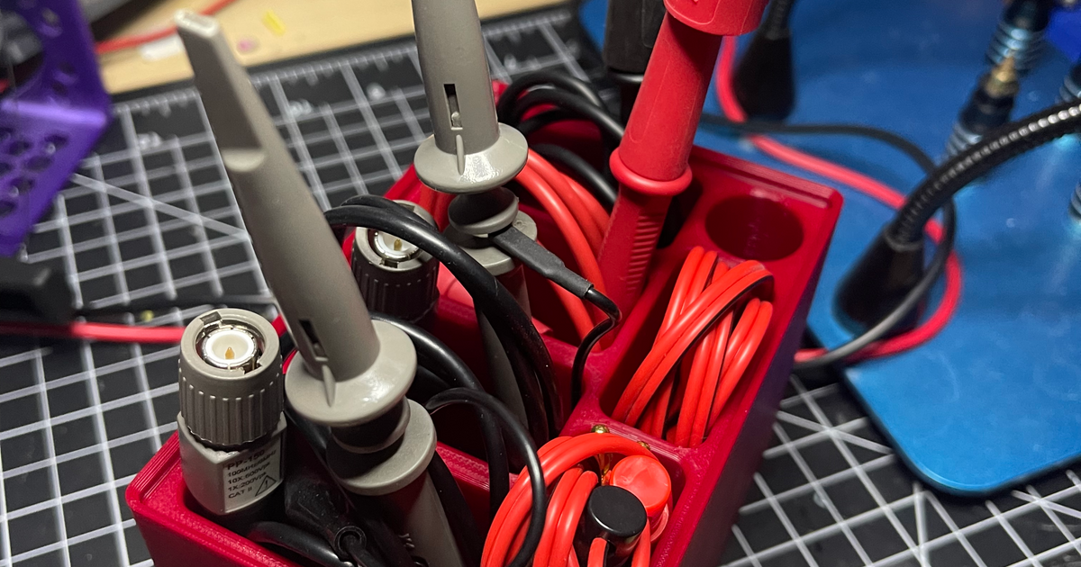 Gridfinity Test Lead / Oscilloscope Probe stand by skarfacegc