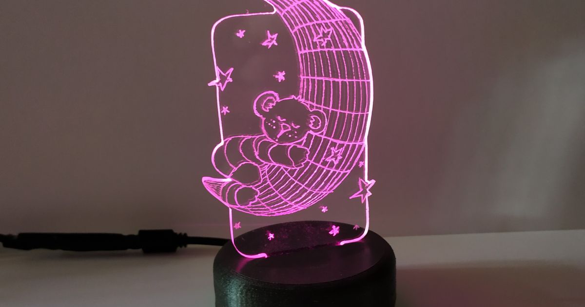 3D Night Light Base by György Balássy Download free STL model