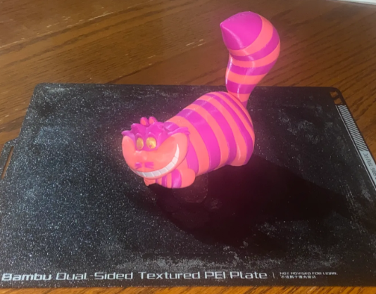 Cheshire cat- REMIX for Bambu AMS pre-painted color version, from reddadsteve MMU version