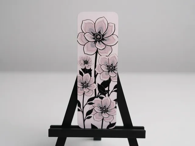 Elegant Floral Bookmark (HueForge)