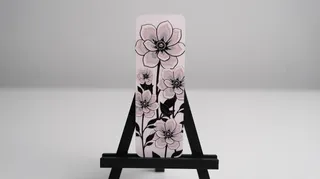 Elegant Floral Bookmark (HueForge)
