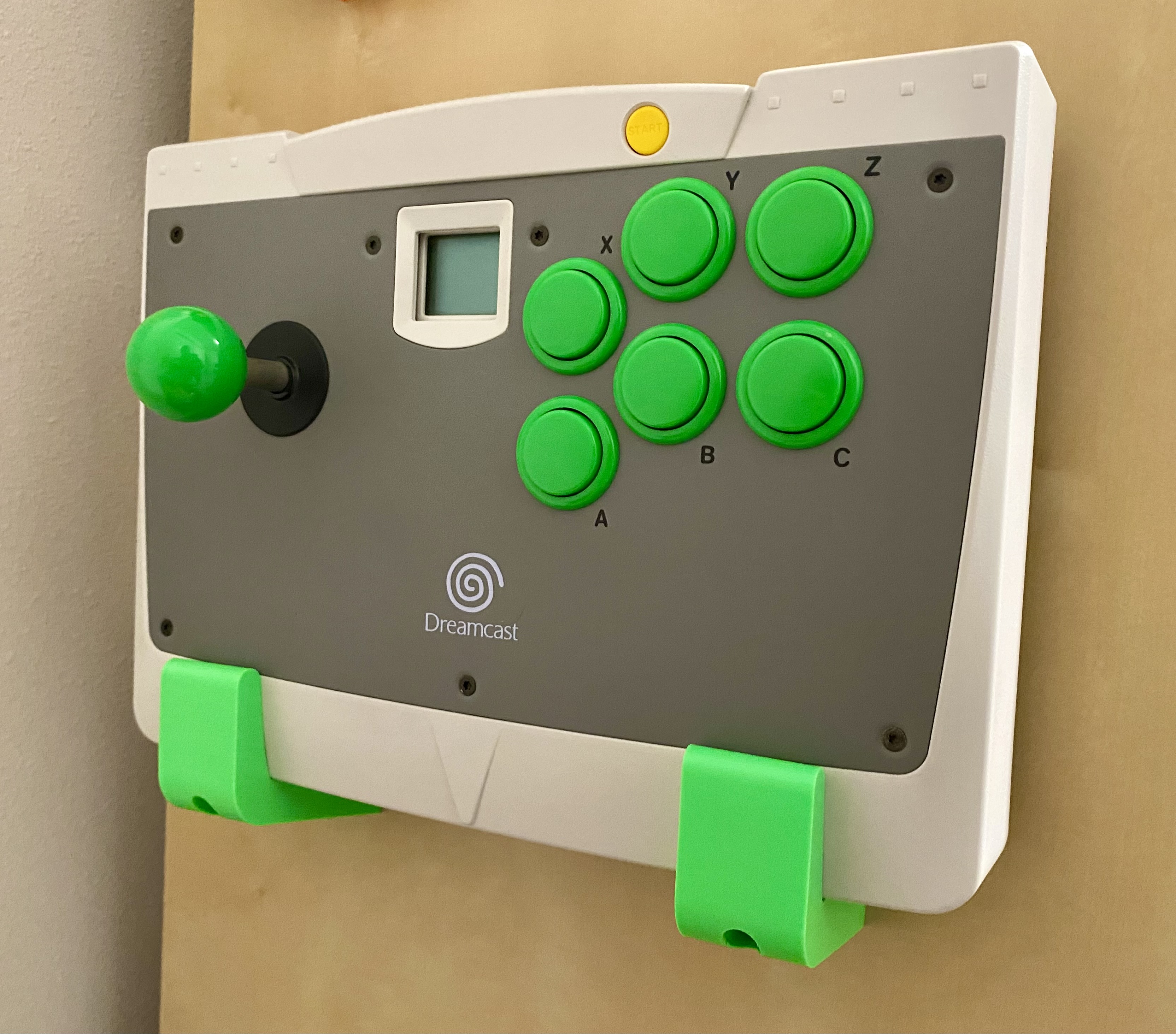 SEGA Dreamcast arcade stick HKT-7300 wall mount V2