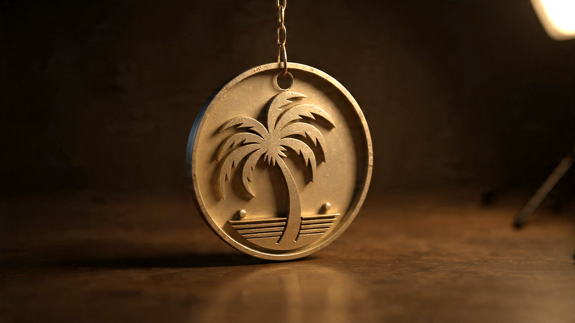 Palm Tree Keychain 80s Vibe