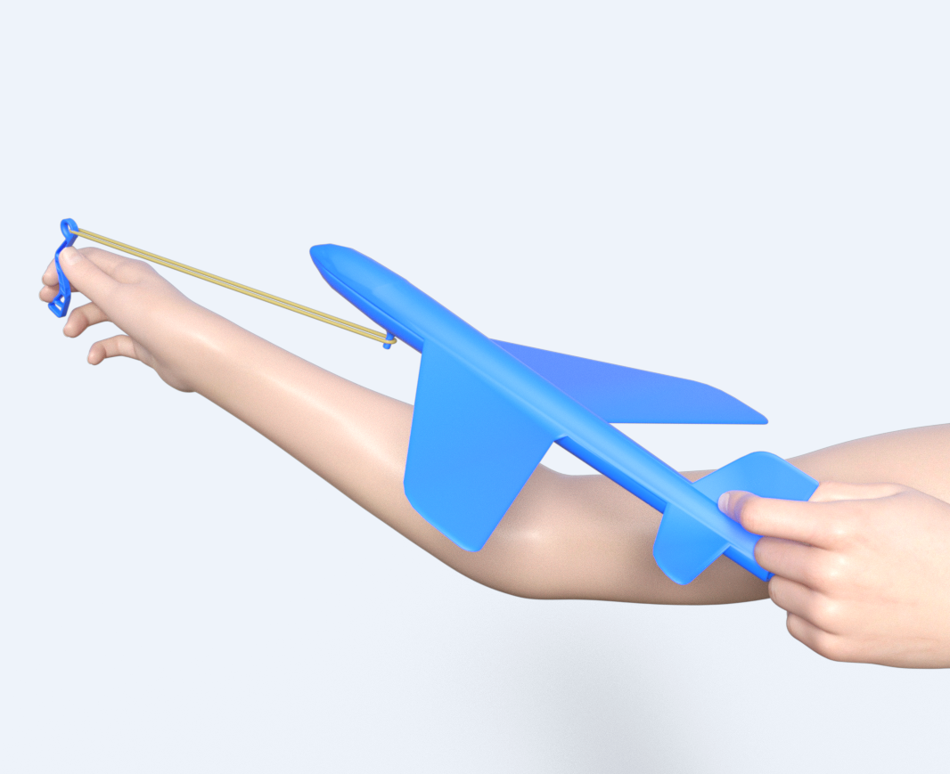glider Airplane with Slingshot by Dirac Arts Download free STL model