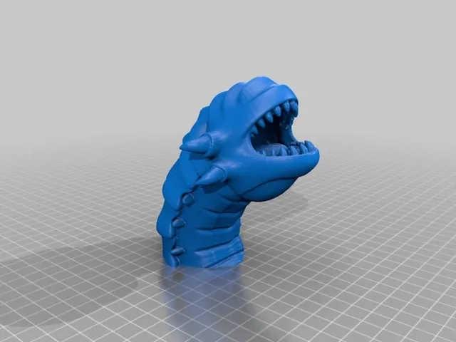 Wall mount Purple worm monster