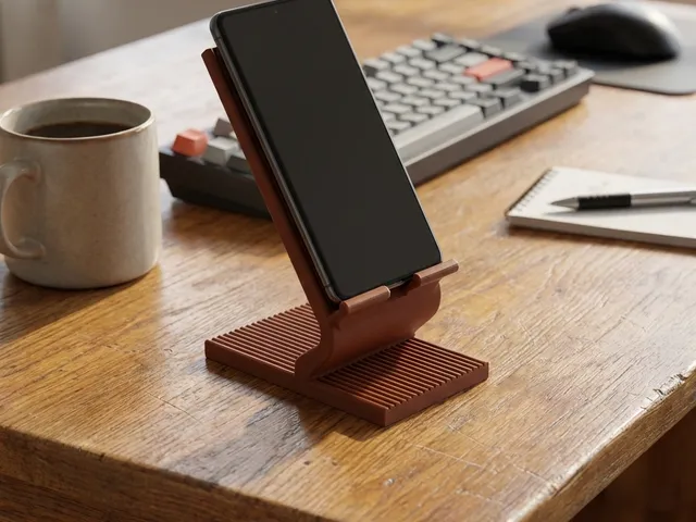 Modern Ribbed Desktop Phone Stand