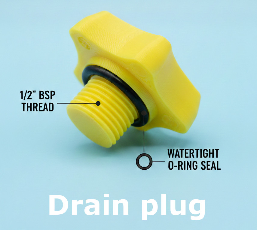 Drain plug BSP 1/2 thread