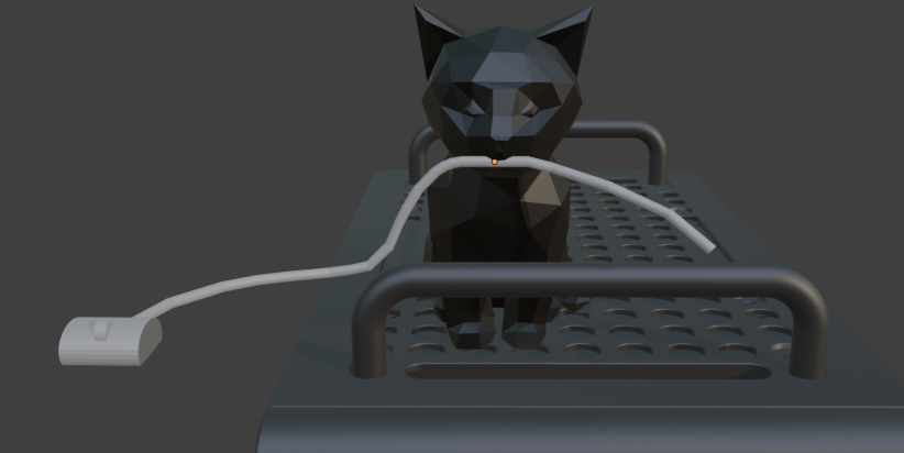 FreeForm Cat Cord Holder – Modular Cable Guide for Cooler Master Qube 540