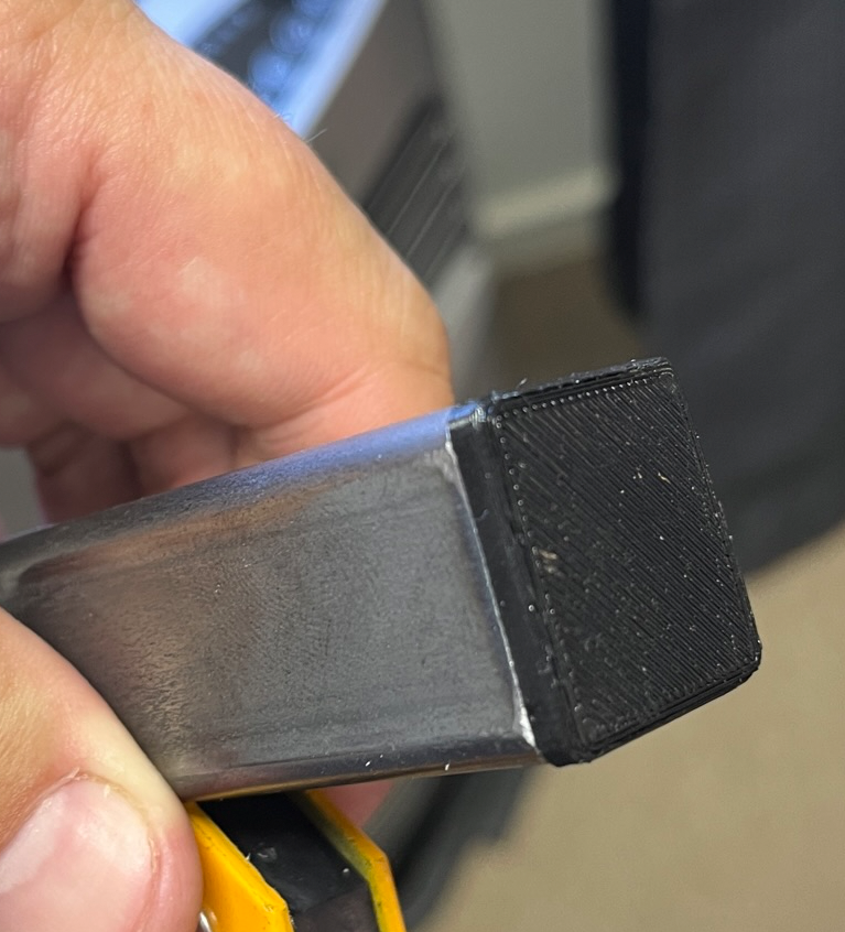 End cap for hollow square tubing (25.5mm X 25.5mm)