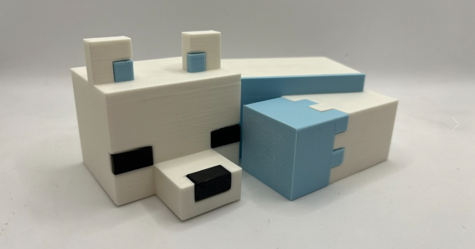 Sleeping Arctic Fox - Minecraft by Prusa.printer | Download free STL ...