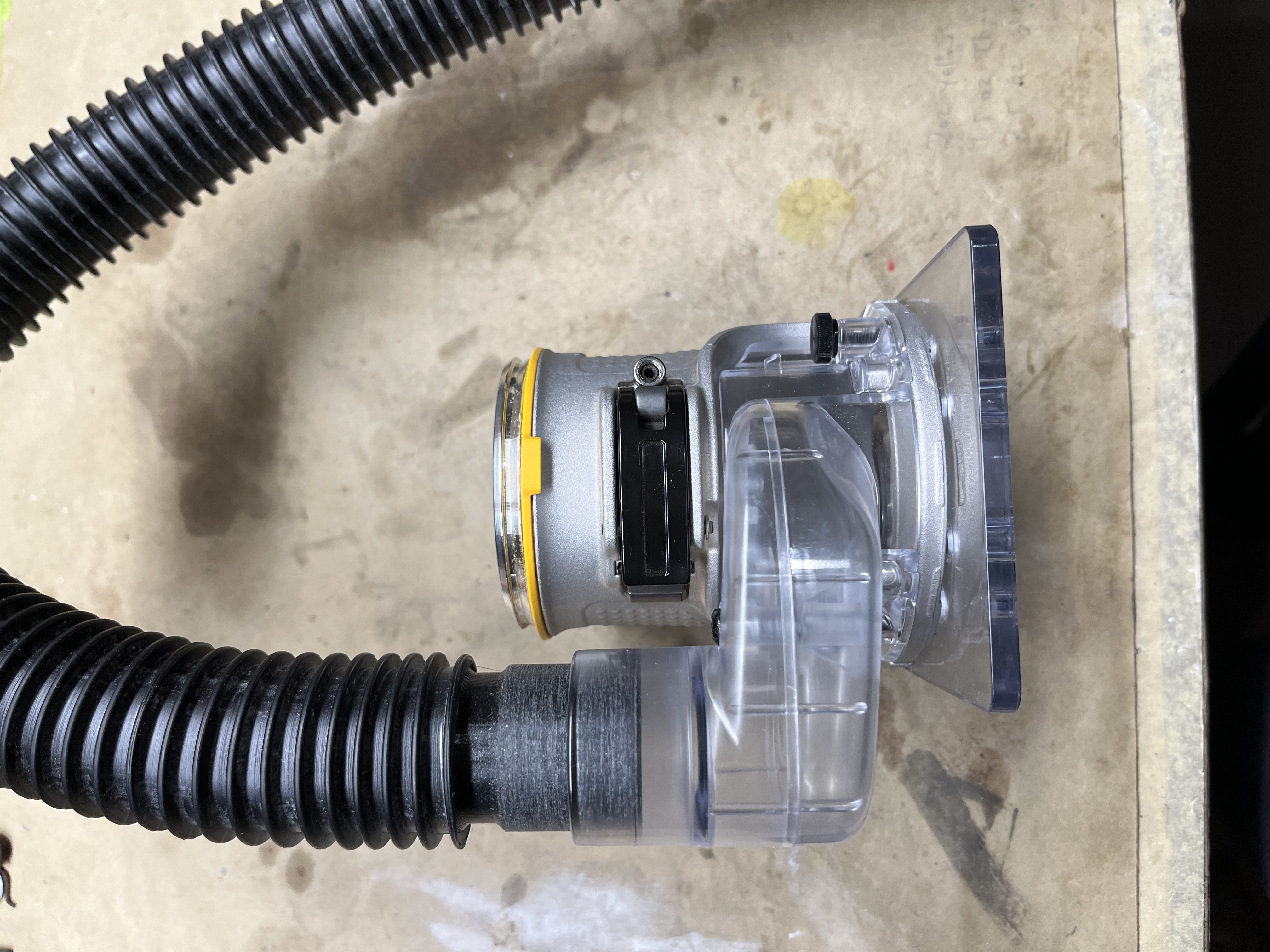 DeWalt DWP611 Router Dust Shoe Vac Hose Adapter by Old Machinist Download free STL model Printables