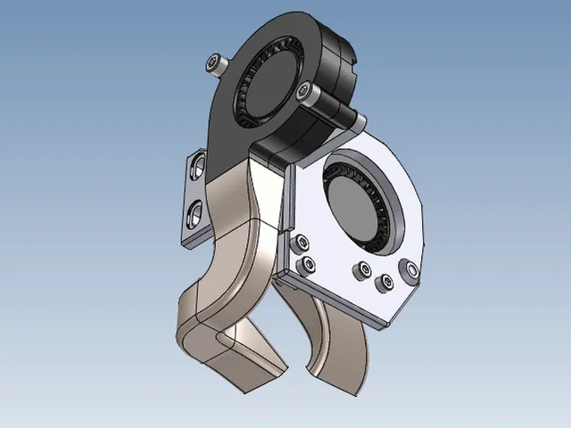 Kingroon KP3S dual 5015 fan frame and ducts (3D touch update)