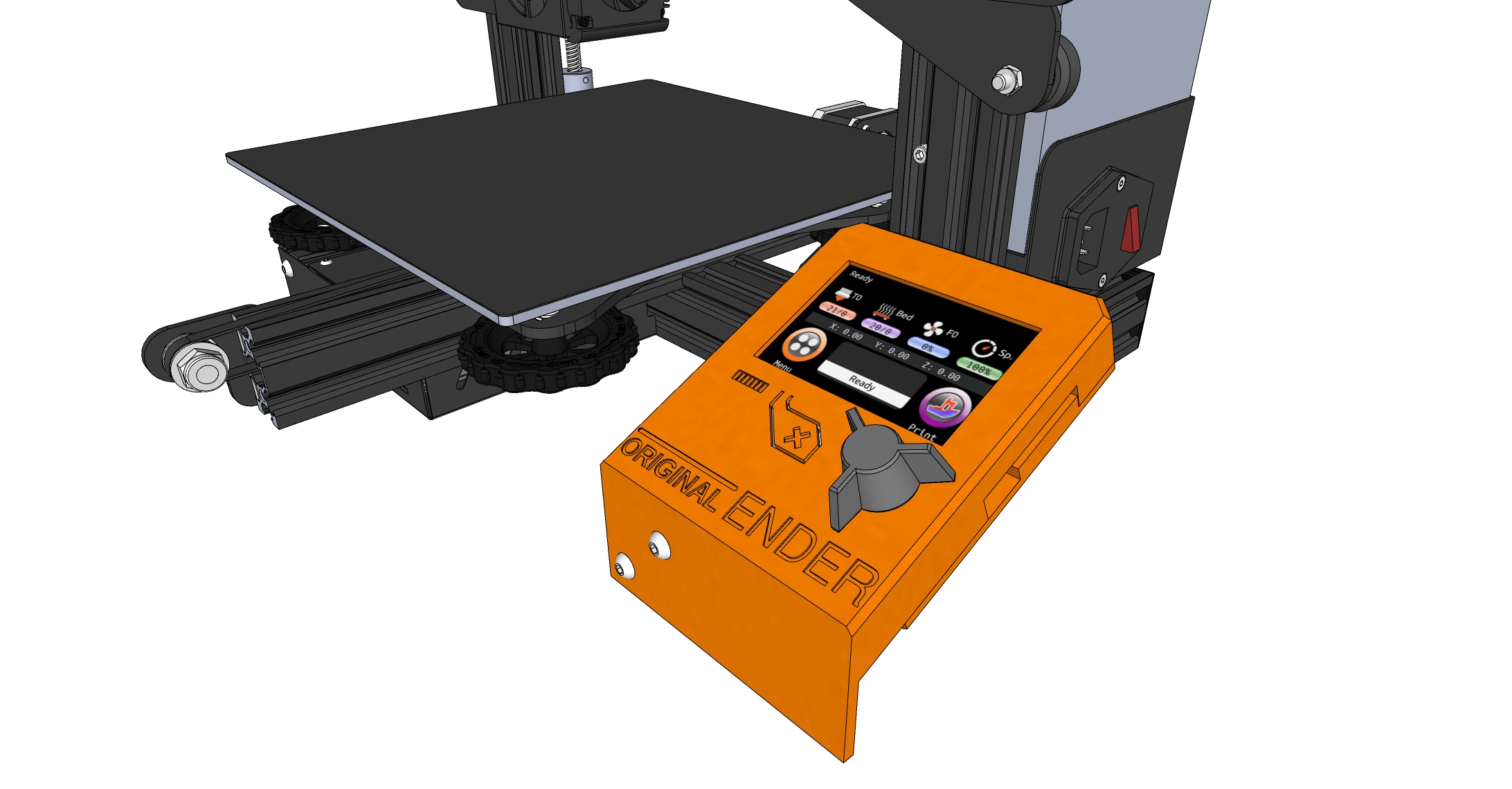 TFT35 E3 V3.0.1 PRUSA LOOK LCD COVER for ENDER 3
