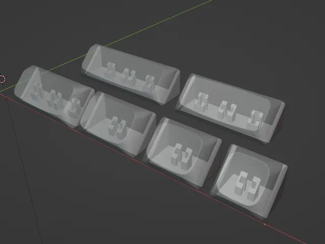 Pre-supported Blank DSA Keycaps