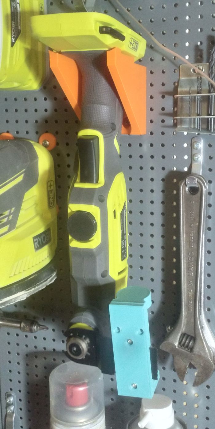 Miniatura 3 do modelo 3D Biltema Pegboard Ryobi Multitool Holder