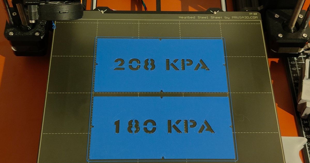 Paint stencils for tire pressure indication with numbers and pressure