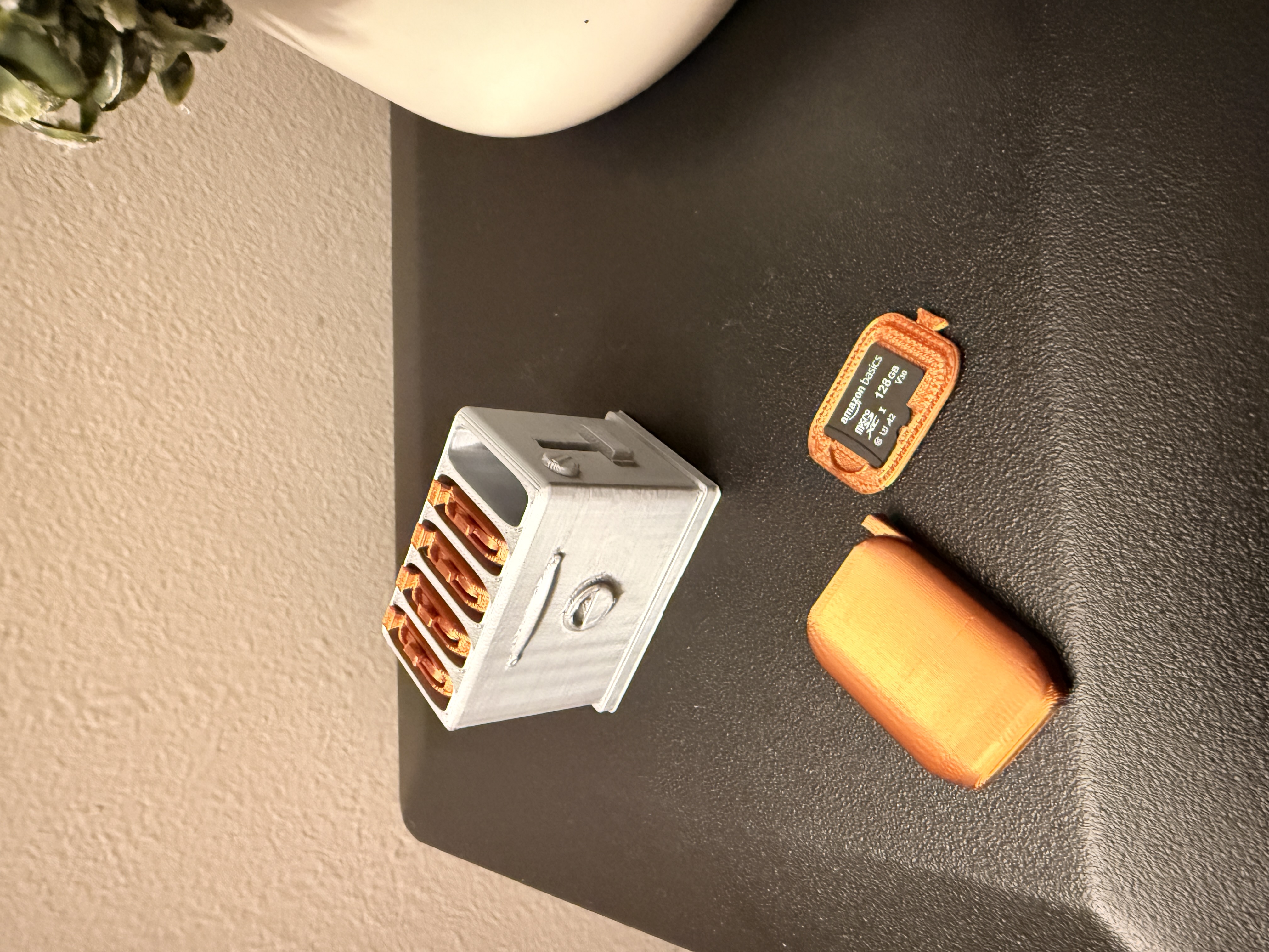Micro SD Card Case in Toaster Shape