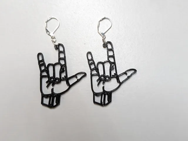 ASL "I Love You" Earrings