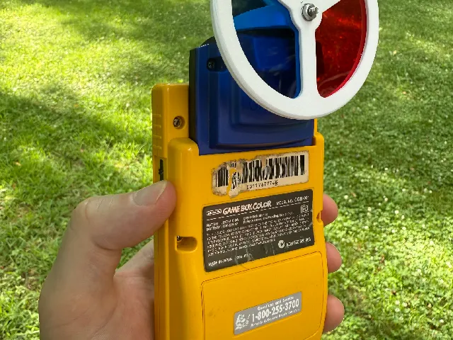 Game Boy Camera gel filter holder