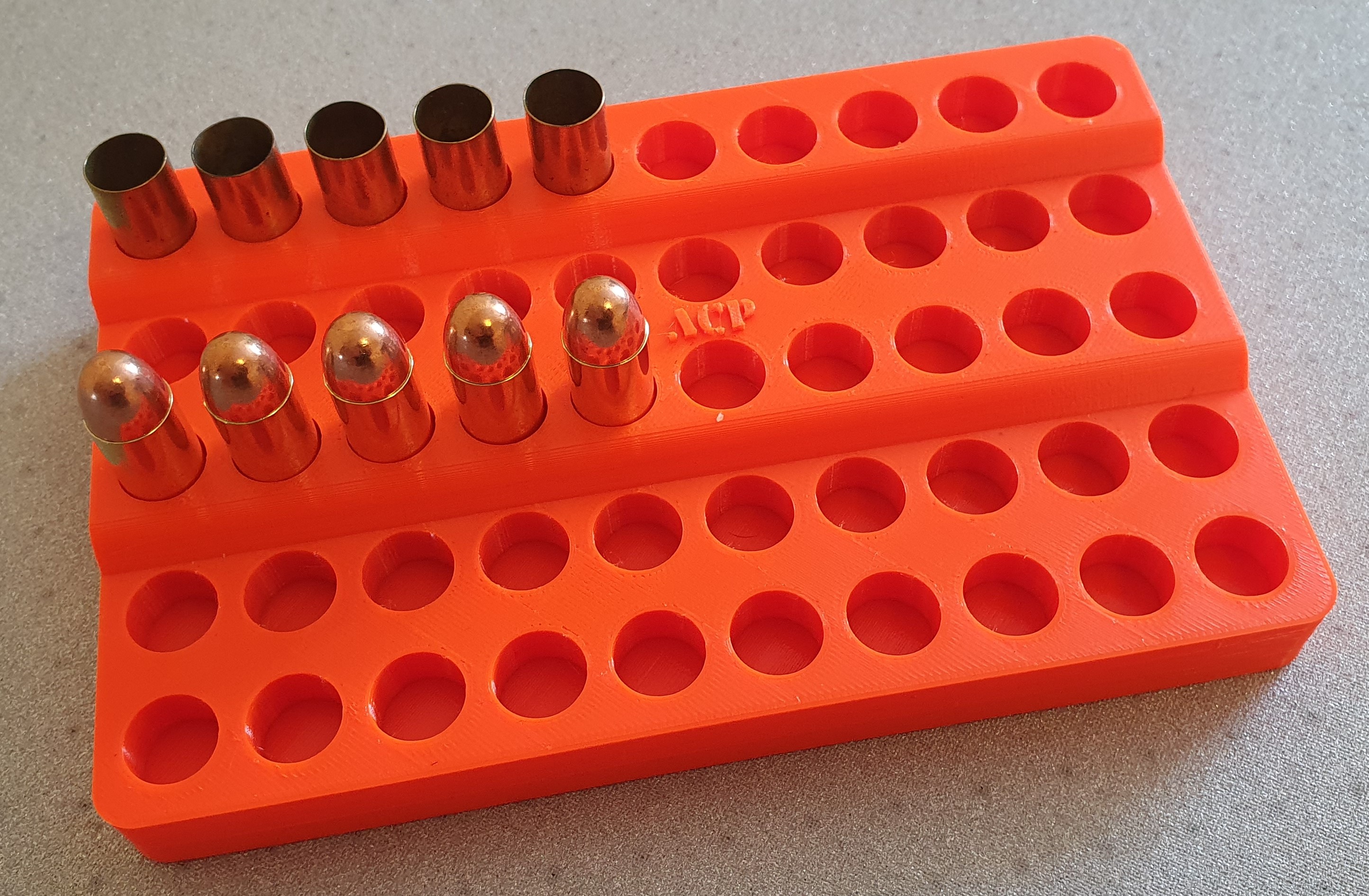 Reloading stand for .45 ACP rounds