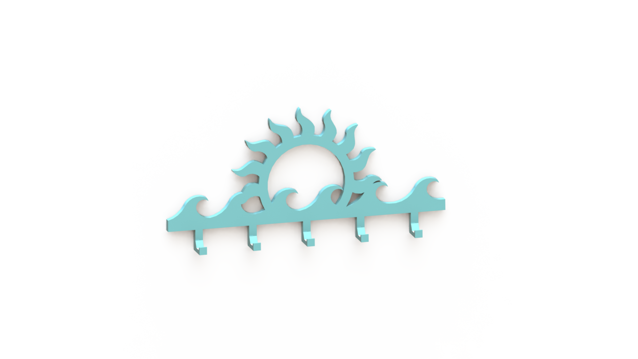 Ocean Sun Key Holder by Kaaaaaaaaaal Download free STL model