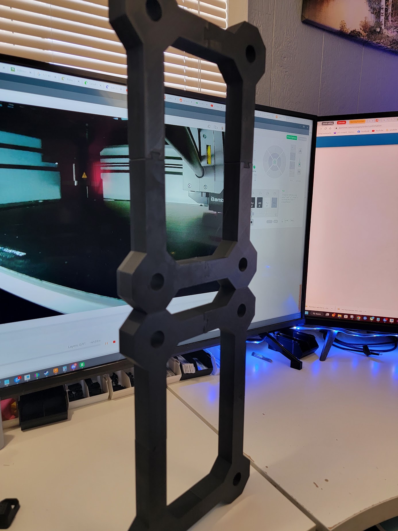Miniatura 11 do modelo 3D Filament Spool Rack - Stackable - Glueless