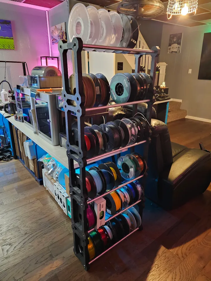 Filament Spool Rack - Stackable - Glueless by ihateu3, Download free STL  model