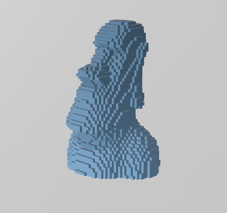 Blocky Moai 3D model thumbnail