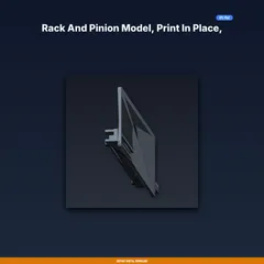 Rack and Pinion Model, Print in Place, Linear Motion Demo, STEM - 3D Printable STL File