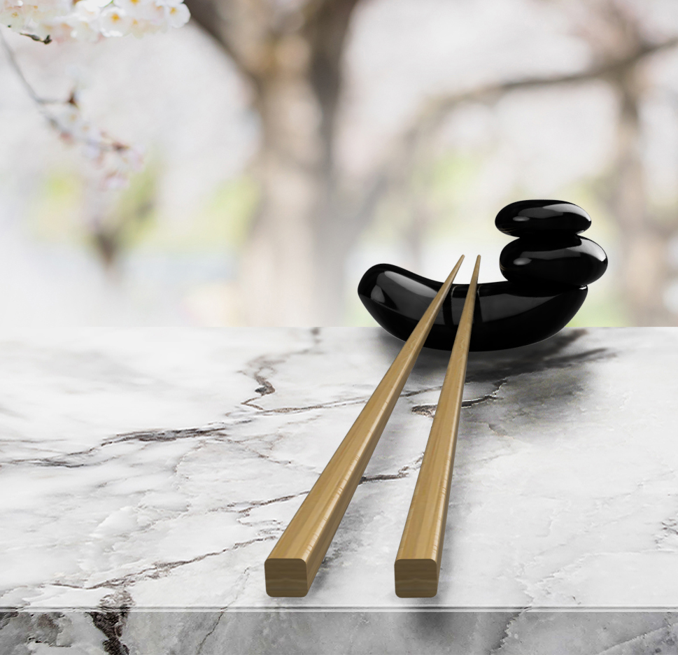 Stacked Stone Chopstick Holder