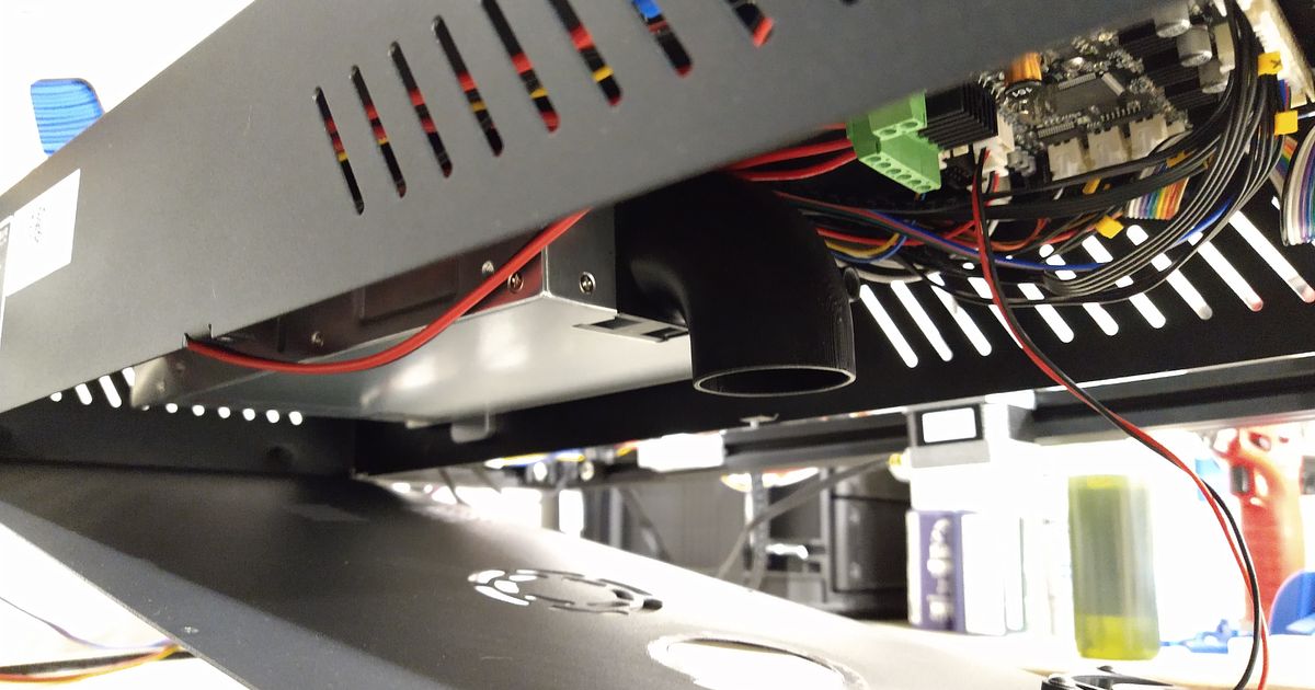 Ender 5 Plus MeanWell PSU Exhaust Fan Duct by Zinnthra Download free Ender 5 Plus MeanWell PSU Exhaust Fan Duct by Zinnthra Download free