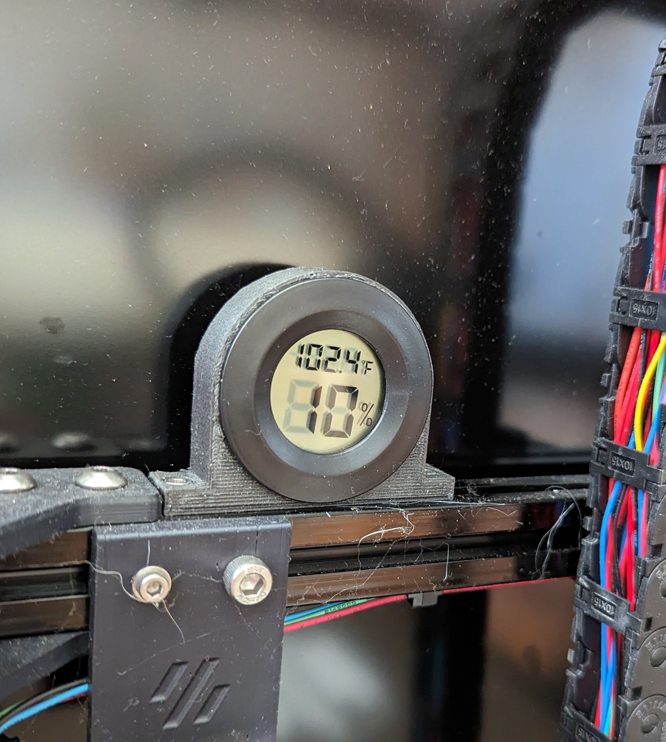 humidity sensor mount 2020 extrusion round hygrometer thermometer by ...