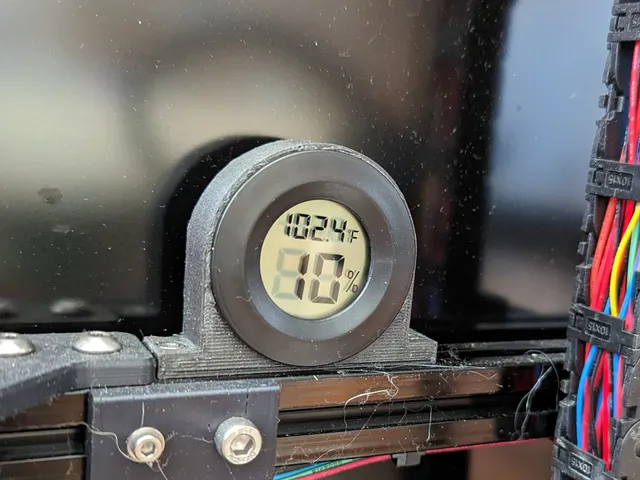 humidity sensor mount 2020 extrusion round hygrometer thermometer