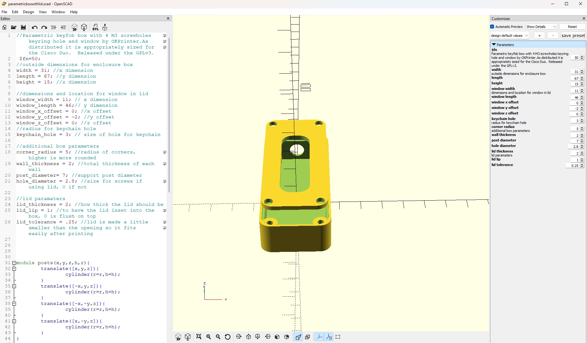 Parametric Cisco Duo Key Fob Case by OKPrinter | Download free STL ...