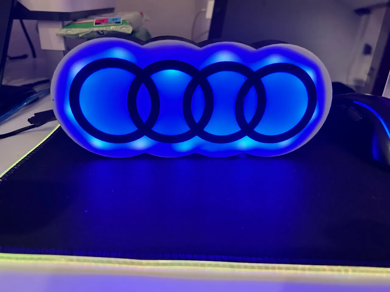 Audi Logo LED Lamp by Thomas Sideridis