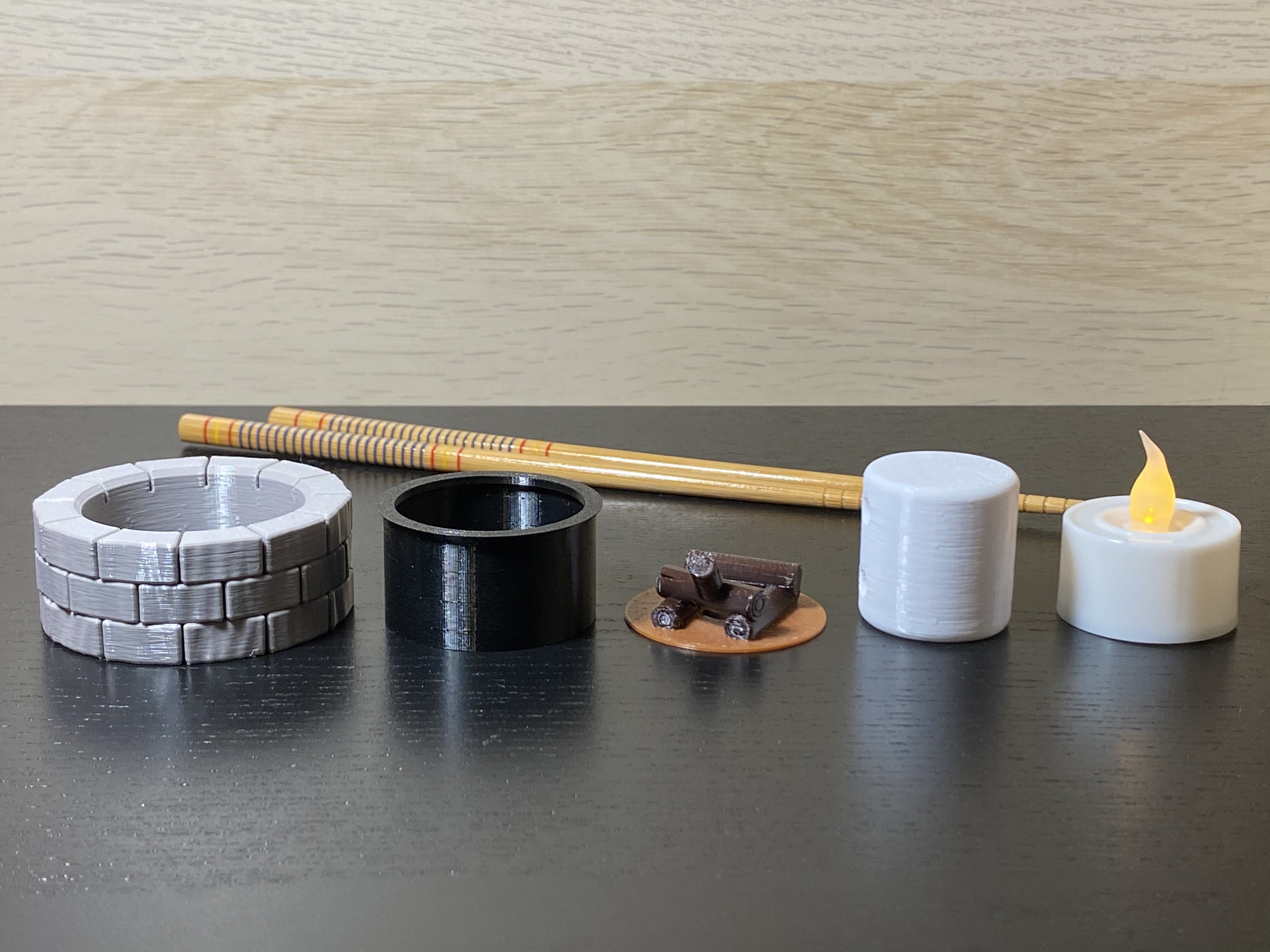 Miniatura 3 do modelo 3D Mini Firepit Chopstick Holder