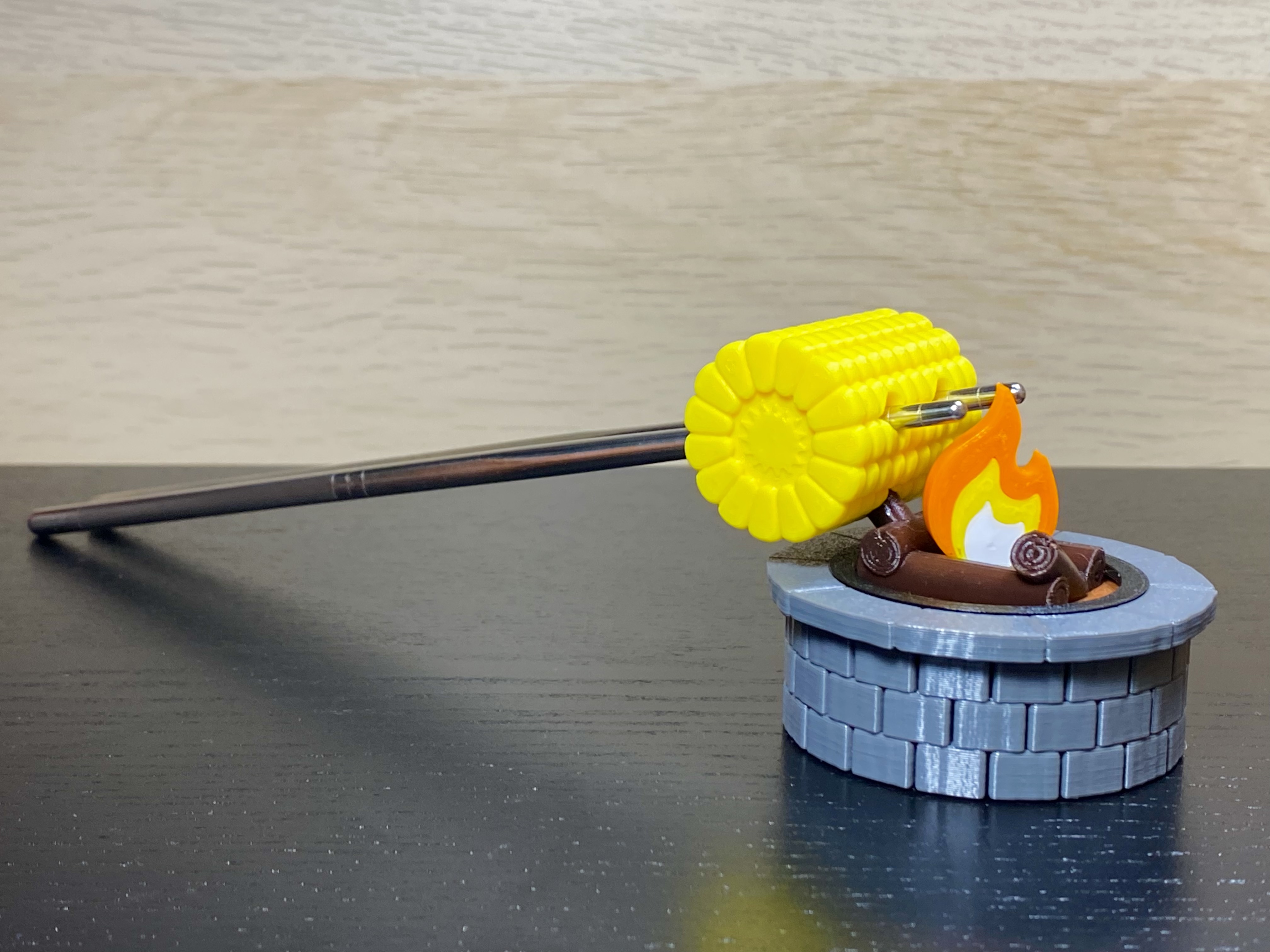 Miniatura 2 do modelo 3D Mini Firepit Chopstick Holder