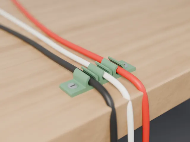 Cable Clips Set - Snap-In Desk Cable Organizer, 5 Sizes