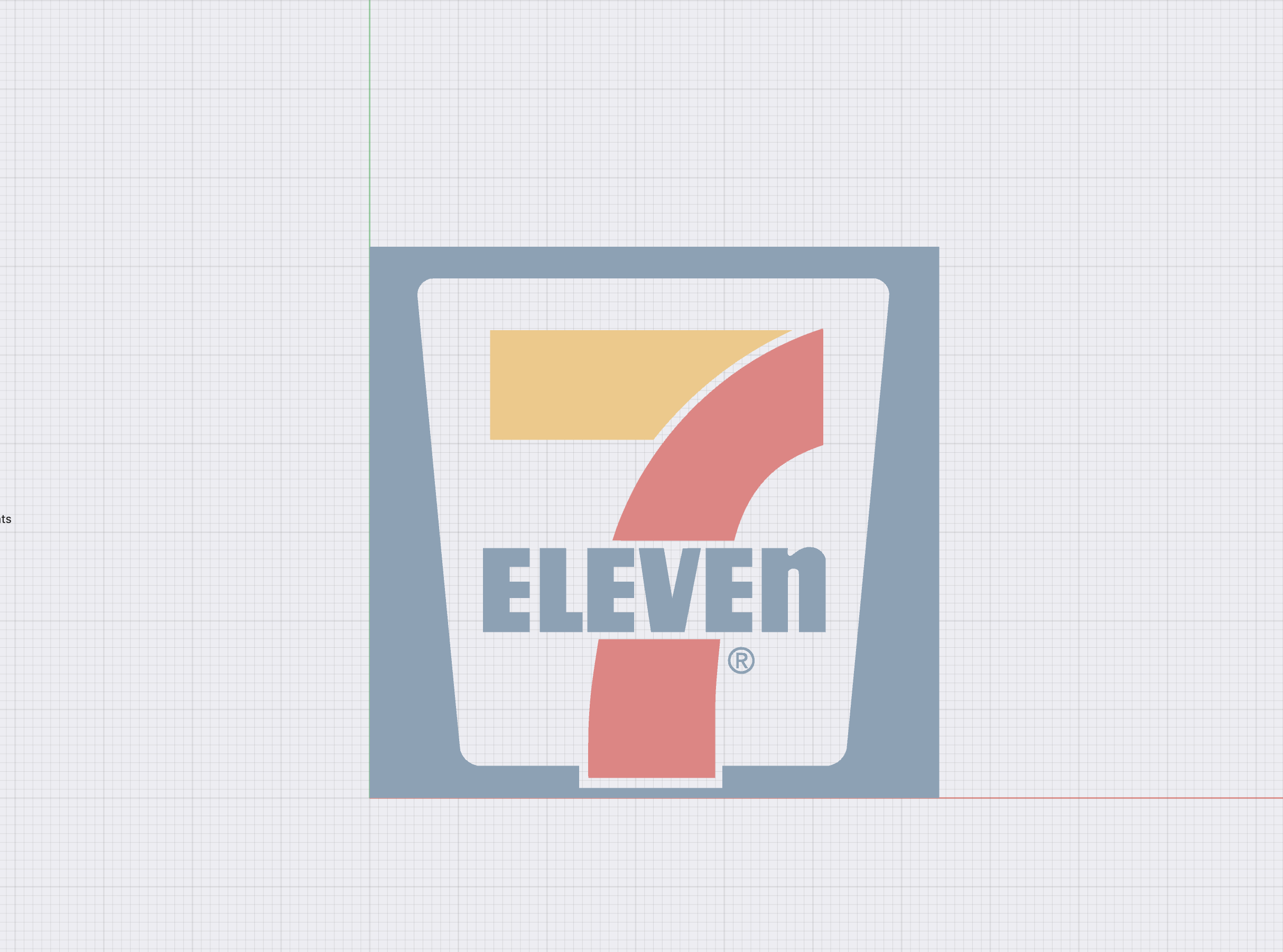 Miniatura 2 do modelo 3D 7-Eleven Logo